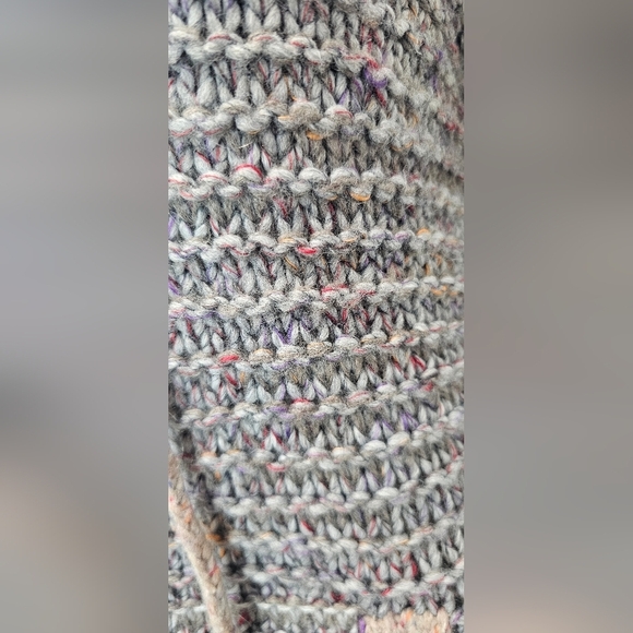 Free People Love Bug Chunky Knit Fair Isle Sweater Boho Wool Blend Size XS - Picture 3 of 15